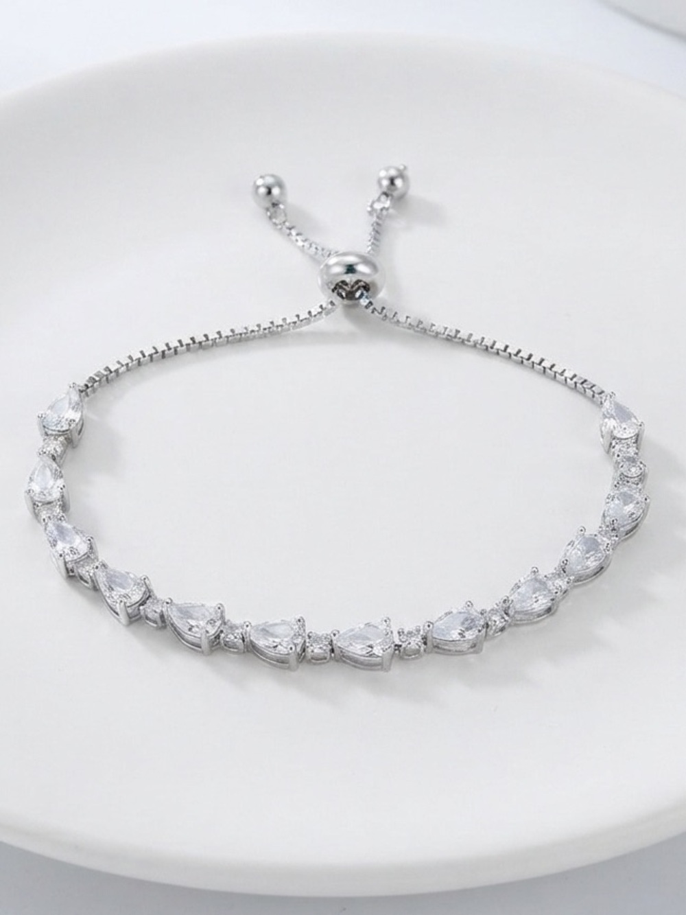 8 Carat Diamond 925 Sterling Silver Bolo Tennis Bracelet Beautiful Collectible